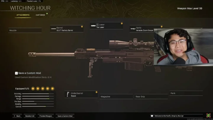 Warzone Influencer Revives Intervention Sniper with Custom Loadout Builds
