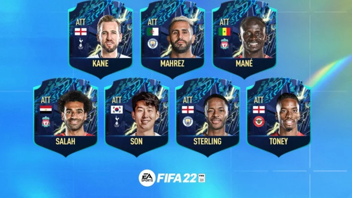 FIFA 22 Premier League Team of the Season Attacker Nominees