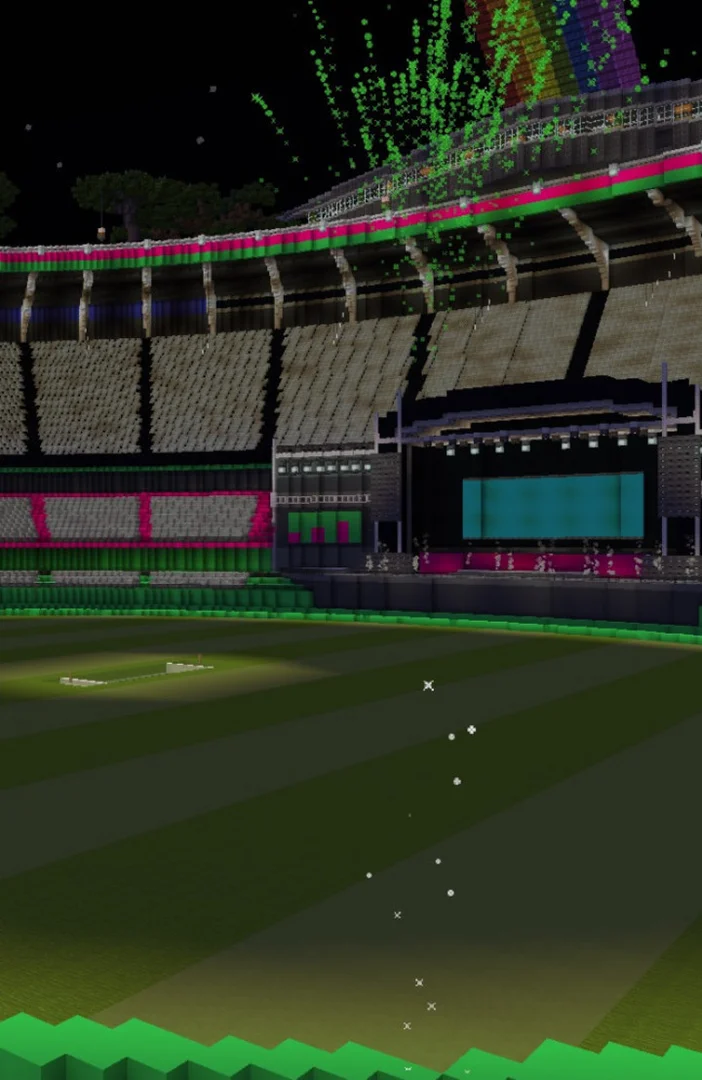 The Hundred and young children build virtual stadium in Minecraft