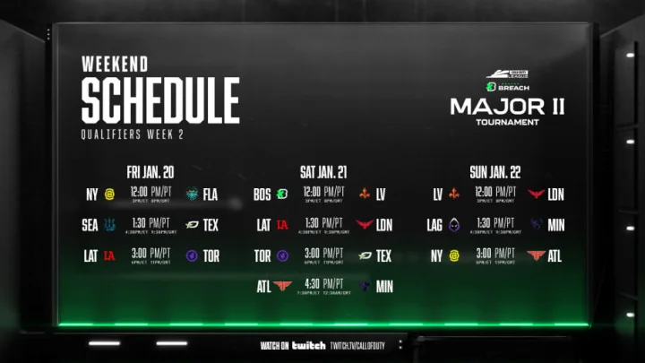 CDL Major II Week 2 Qualifiers Schedule: Teams, Times, How to Watch