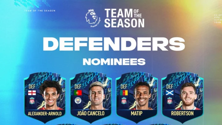 FIFA 22 Premier League Team of the Season Defender Nominees