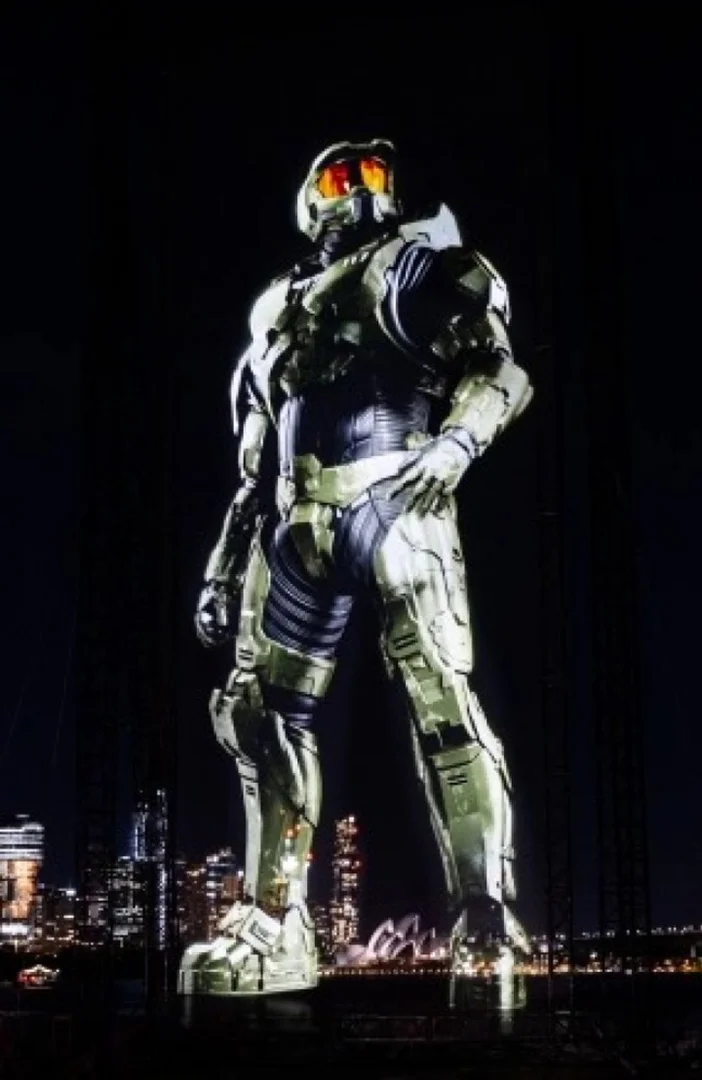 Paramount + erects world’s tallest hologram worldwide to celebrate hit sci-fi series Halo