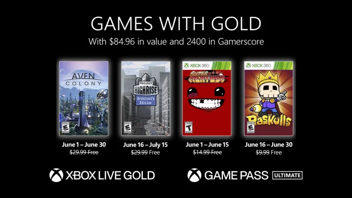 Xbox Games With Gold for June 2022 Announced