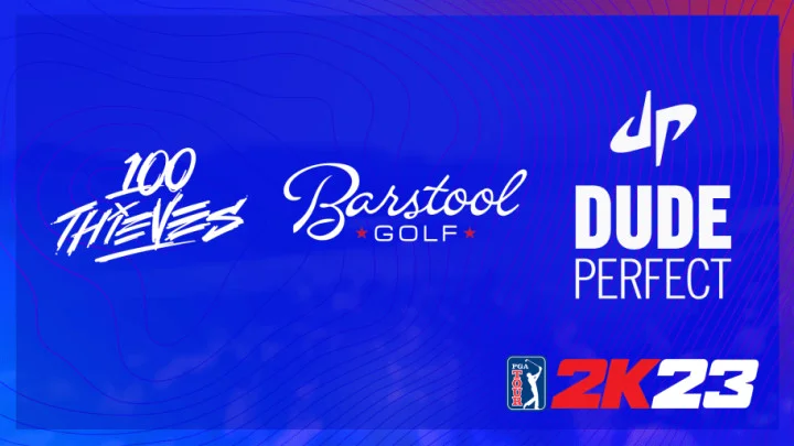 100 Thieves, Barstool Sports & Dude Perfect DLC Coming to PGA Tour 2K23