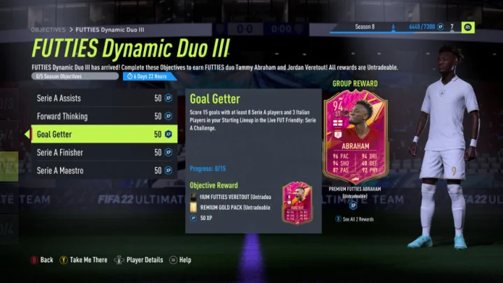FIFA 22 Dynamic Duo Challenges: How to Complete Tammy Abraham and Jordan Veretout