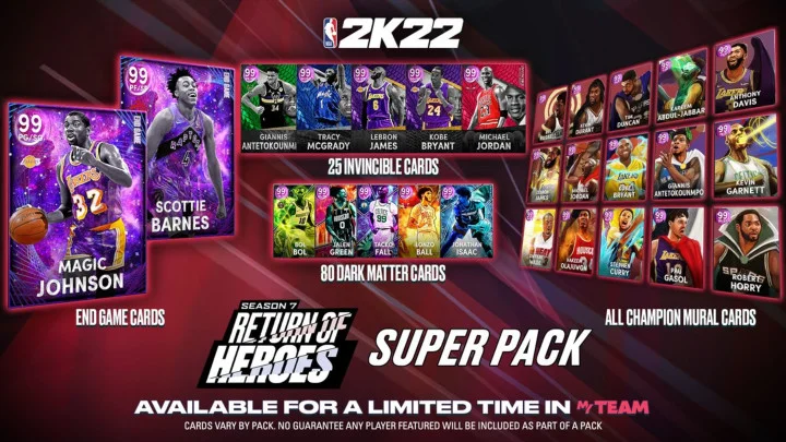Return of The Heroes Super Pack NBA 2K22 MyTEAM: How to Get